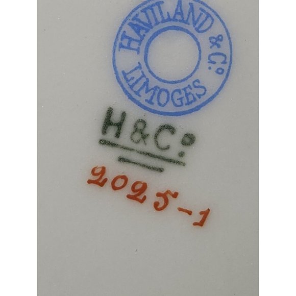 Antique Haviland Limoges English Registry 11pc Pink Braided Rope Handles Tea Set - Picture 9 of 12